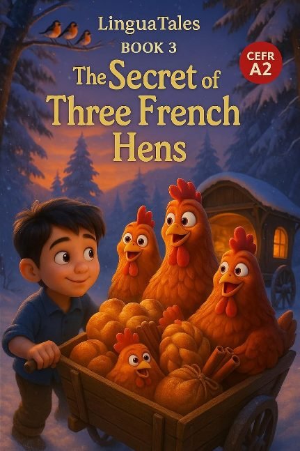 Book 3: The Secret of the Three French Hens (Part of the series: The 12 Magical Days of Christmas): An Easy Christmas Story for Children & ESL Learners